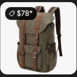 MAVERICK Olive Green Canvas Backpack